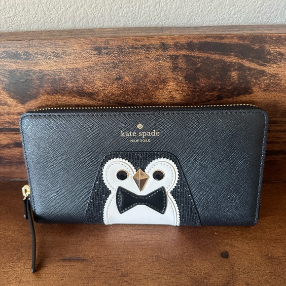 Kate Spade NWT Clifton Lane Penguin Neda Continental Wallet - Picture 3 of 8